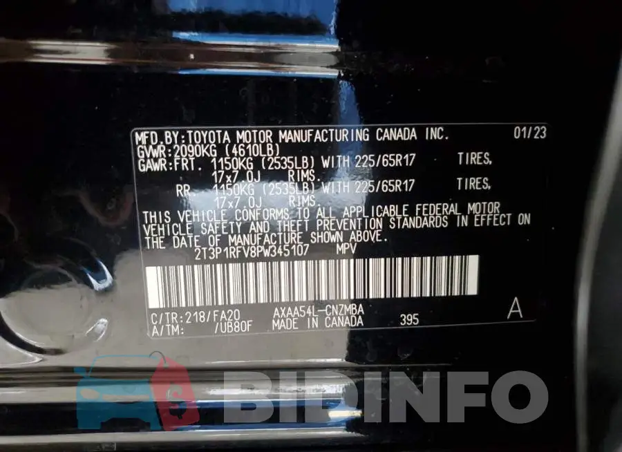2T3P1RFV8PW345107 Photo# 13