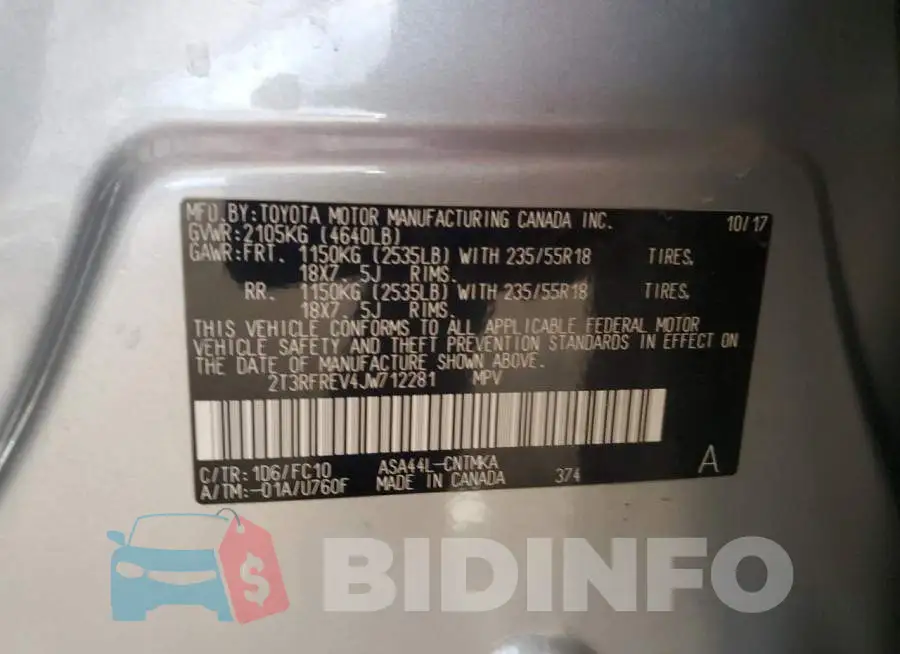 2T3RFREV4JW712281 Photo# 13