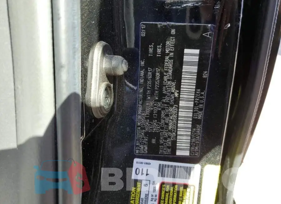 5TDKZ3DC0HS829373 Photo# 12