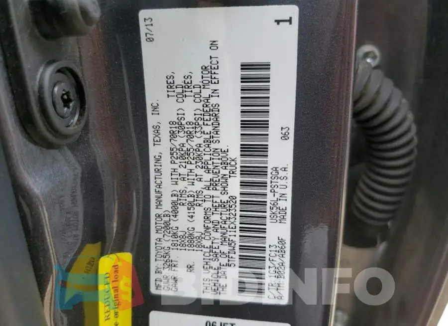 5TFDW5F11EX323520 Photo# 12