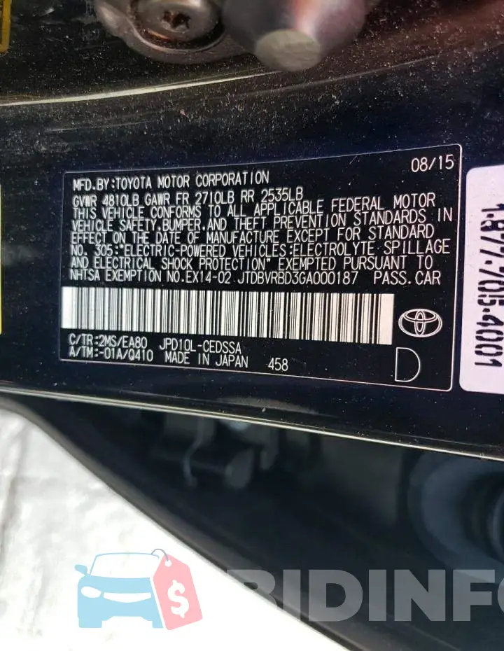 JTDBVRBD3GA000187 Photo# 12