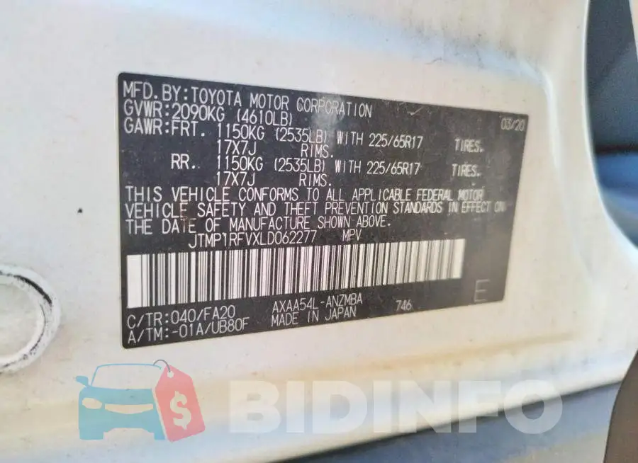 JTMP1RFVXLD062277 Photo# 12