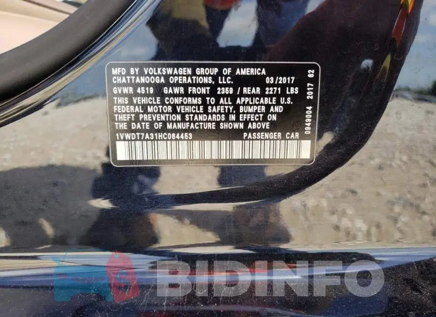 1VWDT7A31HC064453 Photo# 12