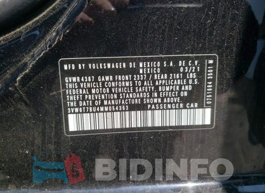 3VW6T7BU4MM054363 Photo# 12