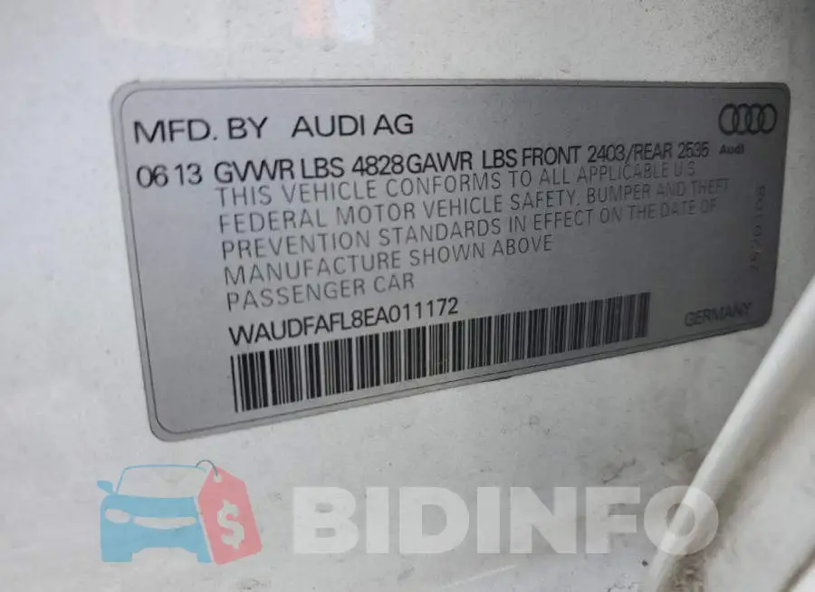 WAUDFAFL8EA011172 Photo# 12