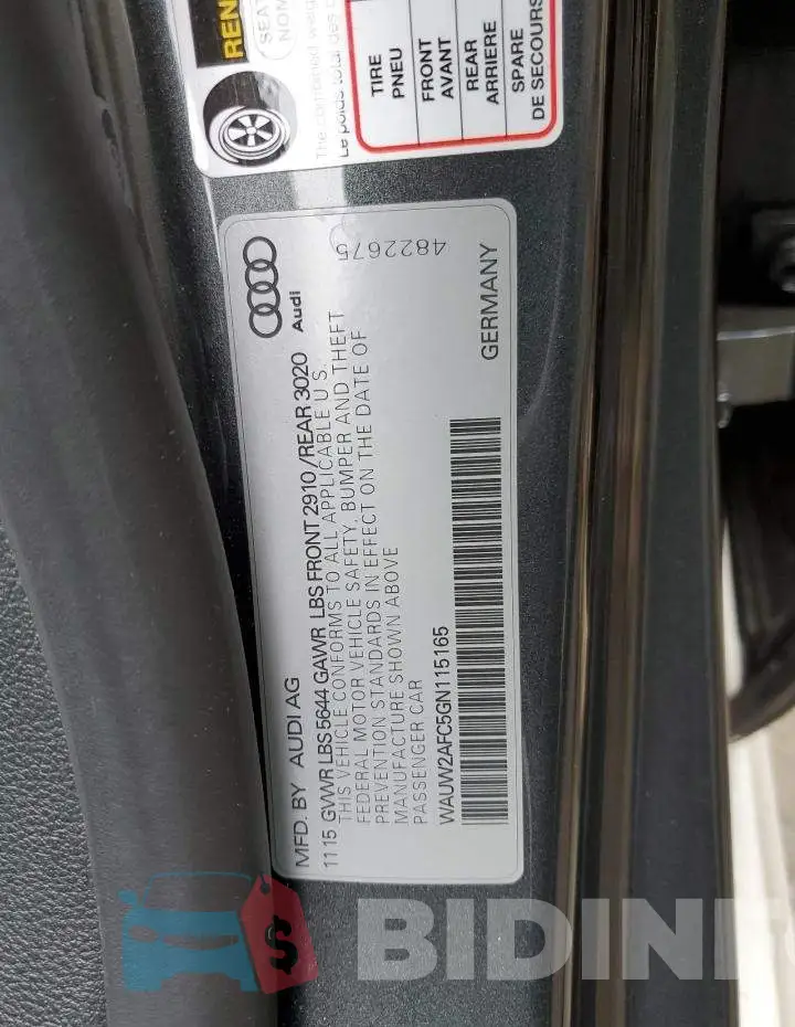 WAUW2AFC5GN115165 Photo# 12