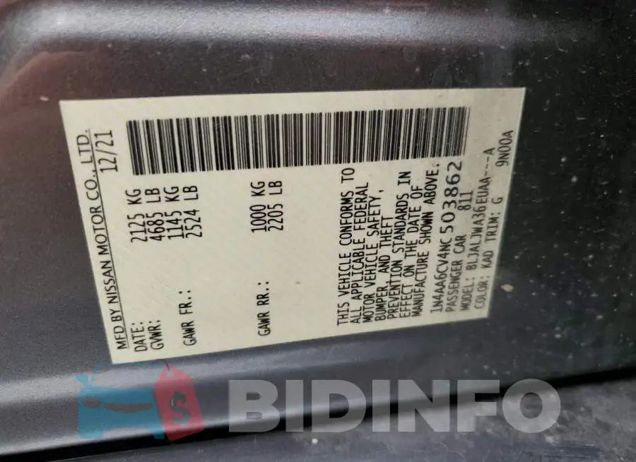 1N4AA6CV4NC503862 Photo# 12