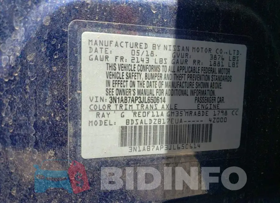 3N1AB7AP3JL650614 Photo# 12