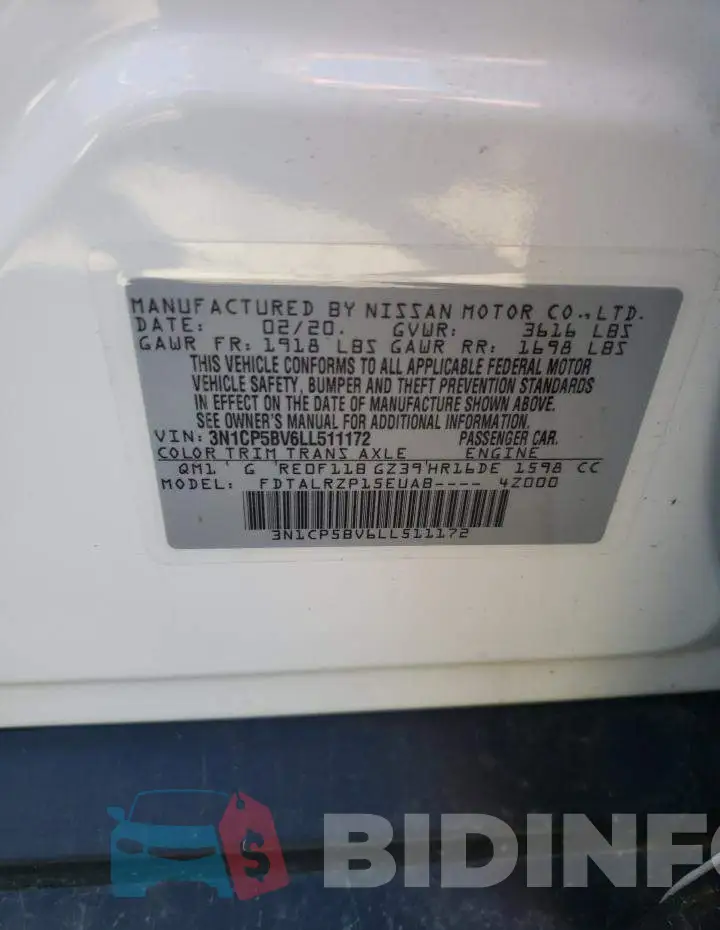 3N1CP5BV6LL511172 Photo# 13