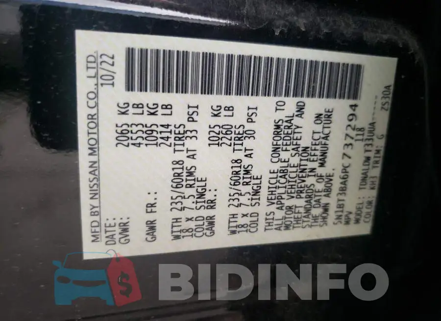 5N1BT3BA6PC737294 Photo# 14