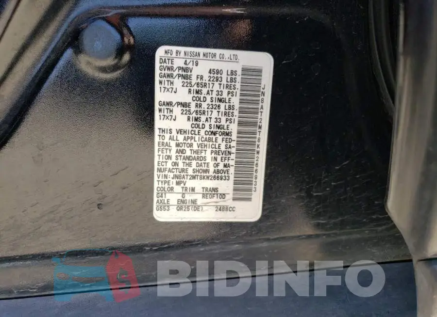 JN8AT2MT8KW266933 Photo# 12