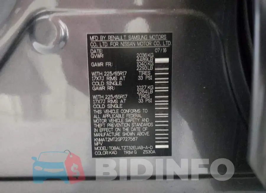 KNMAT2MT2GP727587 Photo# 13