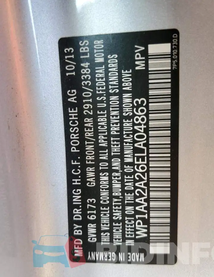 WP1AA2A26ELA04863 Photo# 13