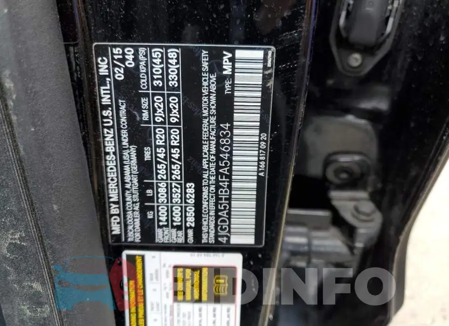 4JGDA5HB4FA546834 Photo# 12
