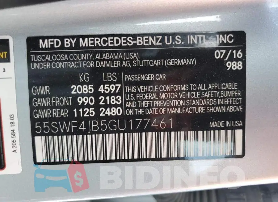 55SWF4JB5GU177461 Photo# 12