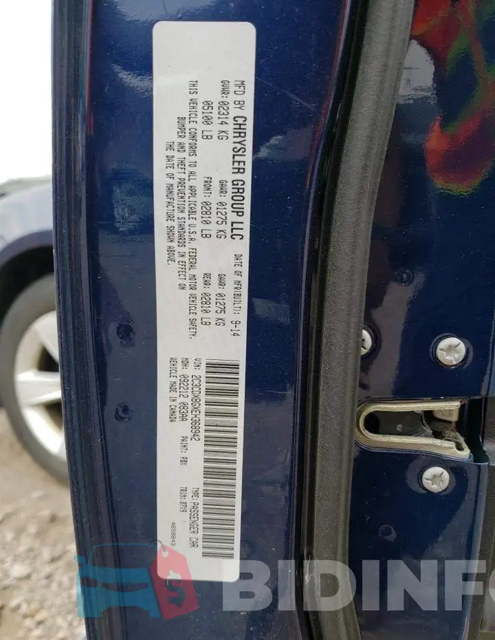 2C3CDXBGXEH368942 Photo# 12