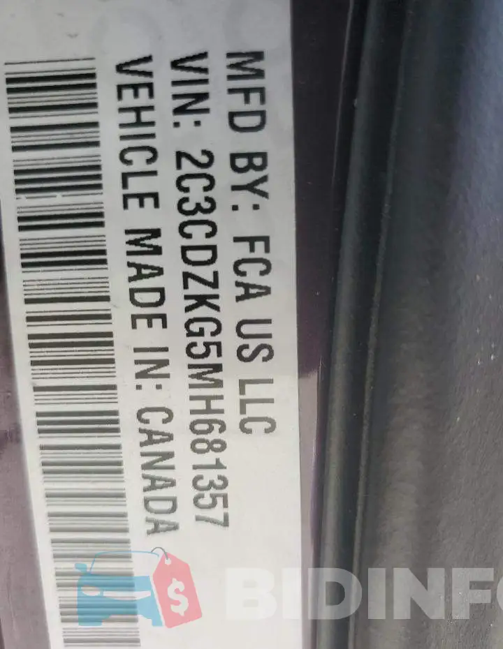 2C3CDZKG5MH681357 Photo# 12
