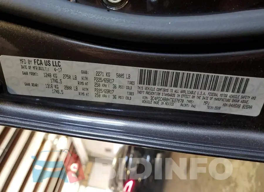 3C4PDCAB0HT637070 Photo# 14