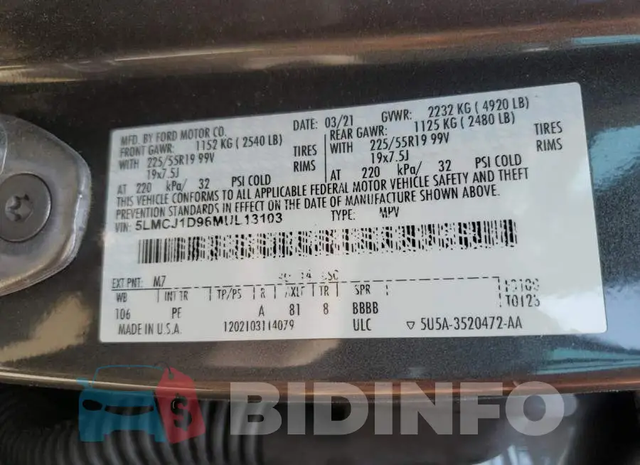 5LMCJ1D96MUL13103 Photo# 13