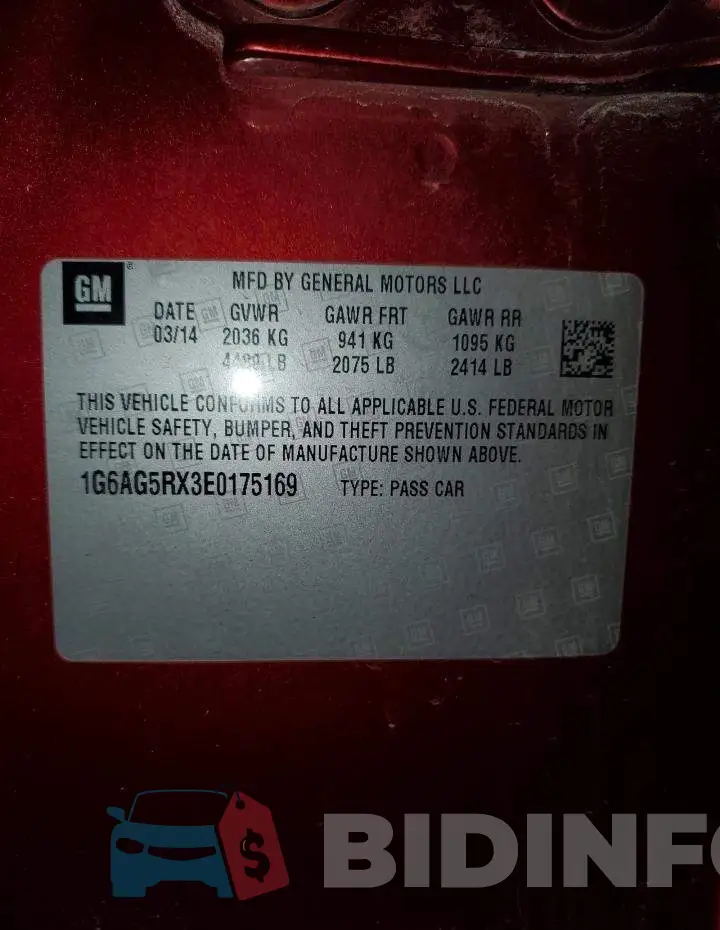 1G6AG5RX3E0175169 Photo# 13