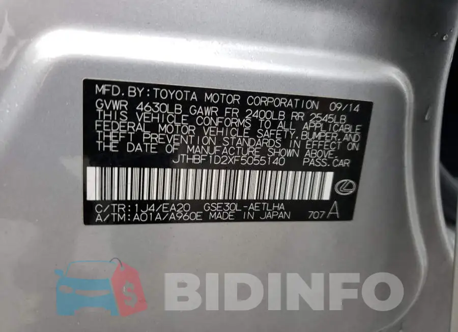 JTHBF1D2XF5055140 Photo# 13