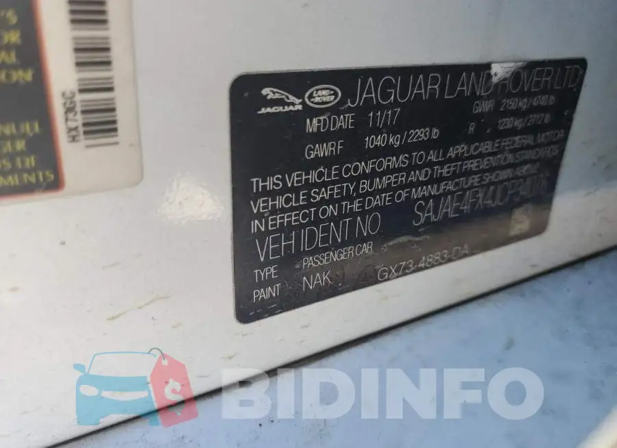 SAJAE4FX4JCP34076 Photo# 13