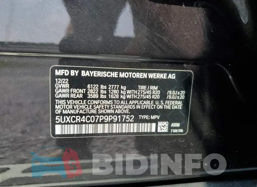 5UXCR4C07P9P91752 Photo# 12