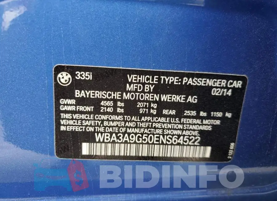 WBA3A9G50ENS64522 Photo# 12