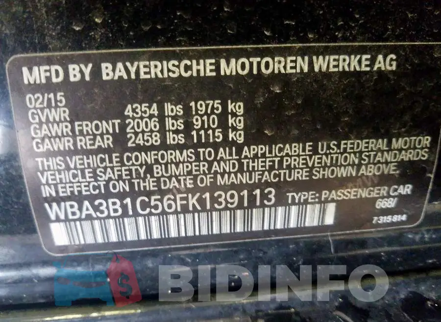 WBA3B1C56FK139113 Photo# 10