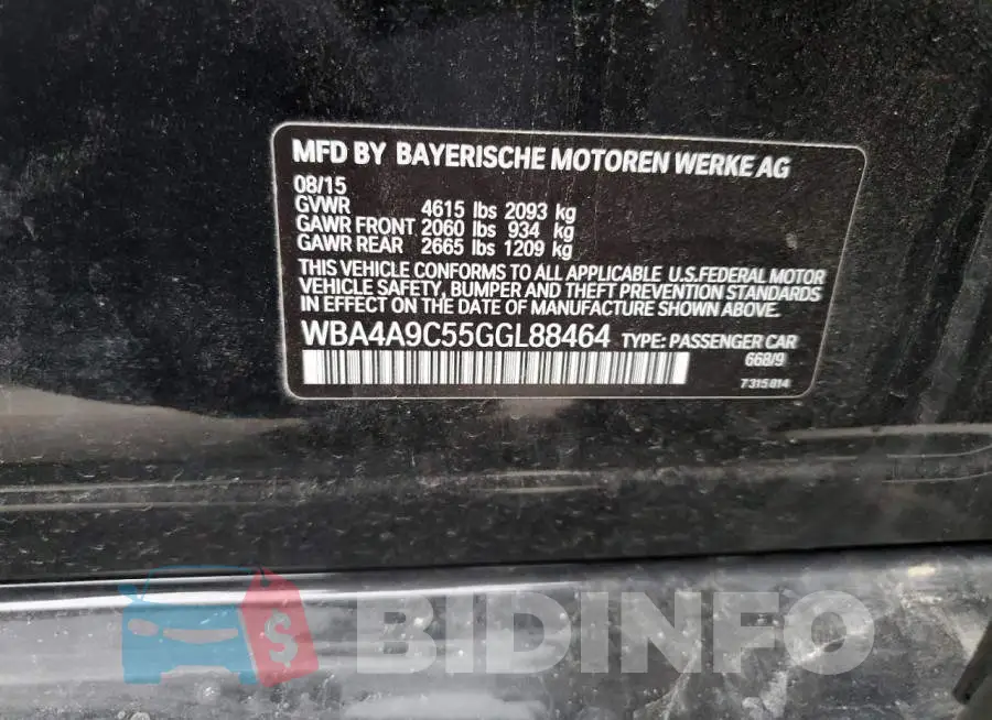 WBA4A9C55GGL88464 Photo# 12