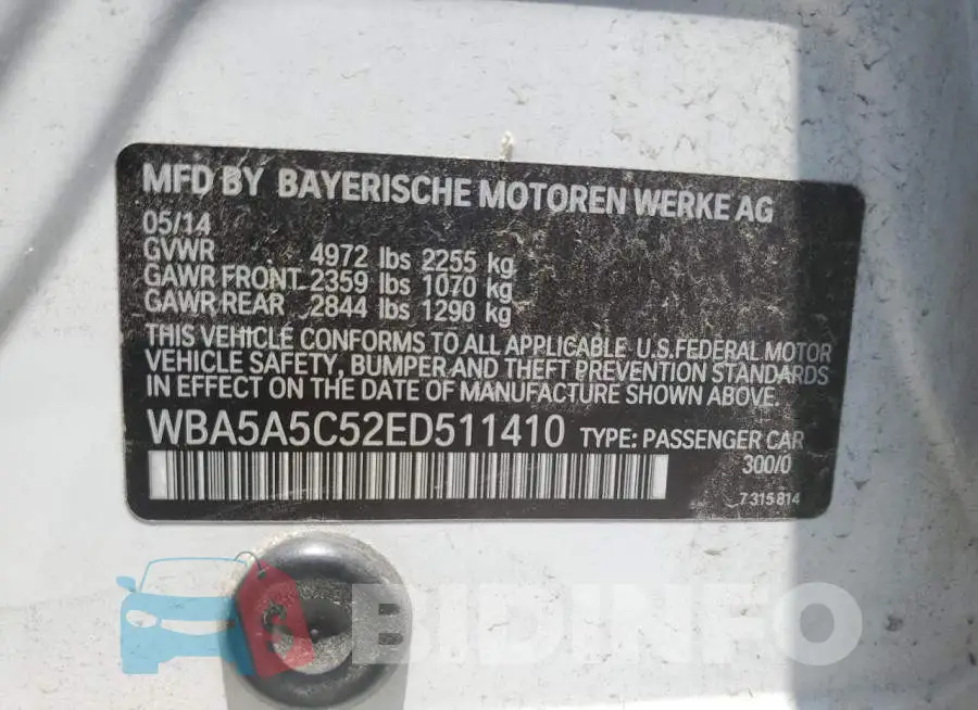 WBA5A5C52ED511410 Photo# 12