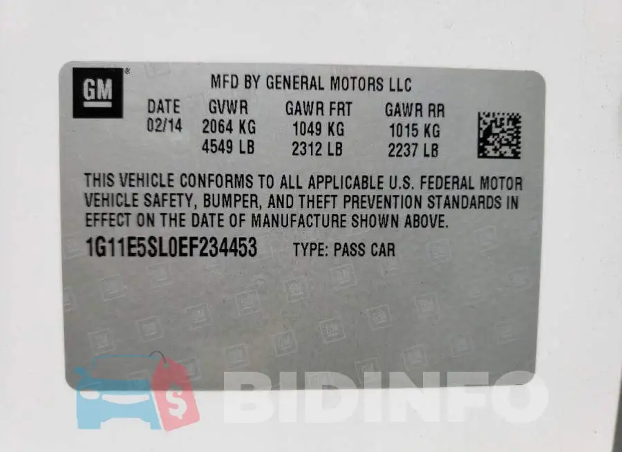1G11E5SL0EF234453 Photo# 12