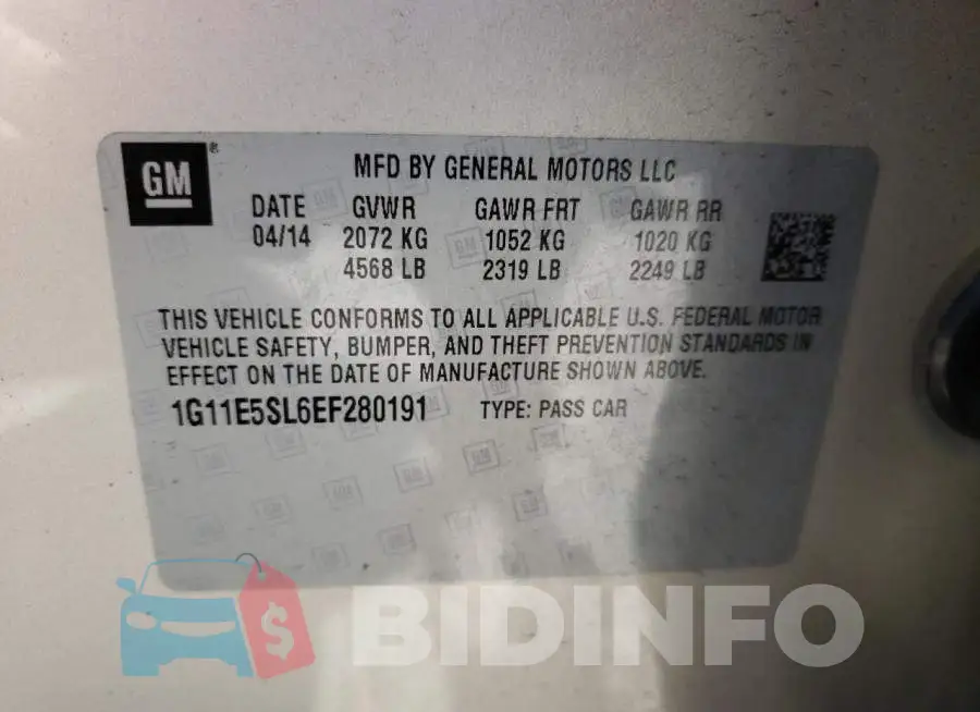 1G11E5SL6EF280191 Photo# 13