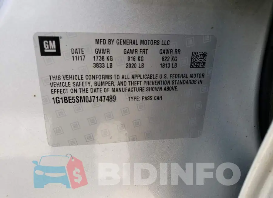 1G1BE5SM0J7147489 Photo# 12