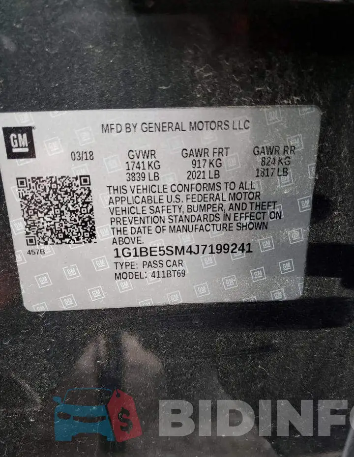 1G1BE5SM4J7199241 Photo# 13