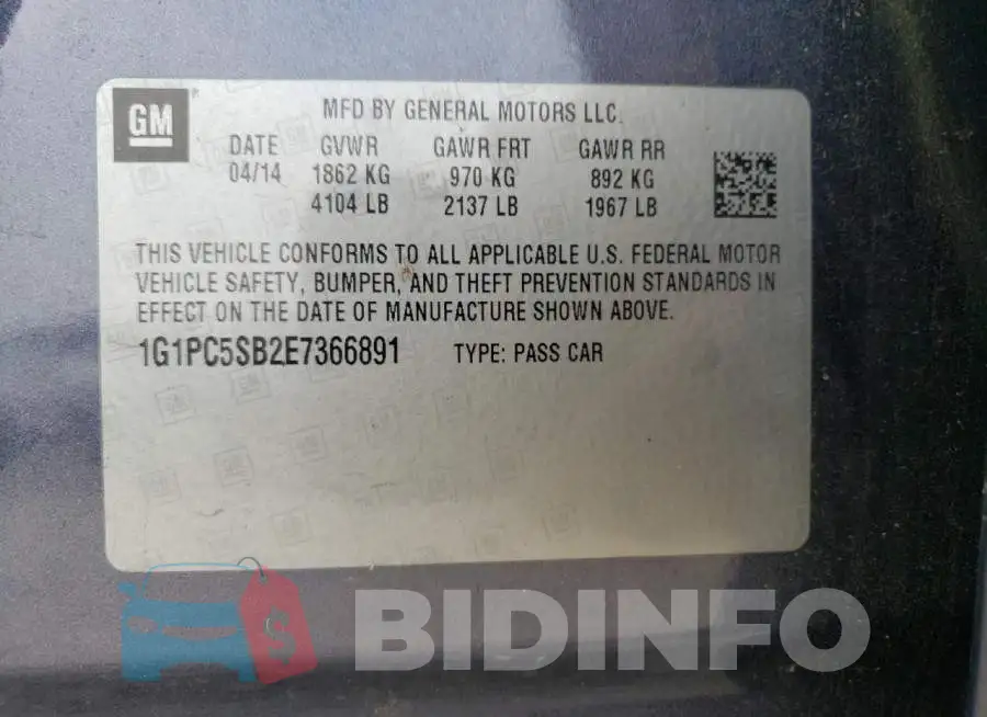 1G1PC5SB2E7366891 Photo# 12