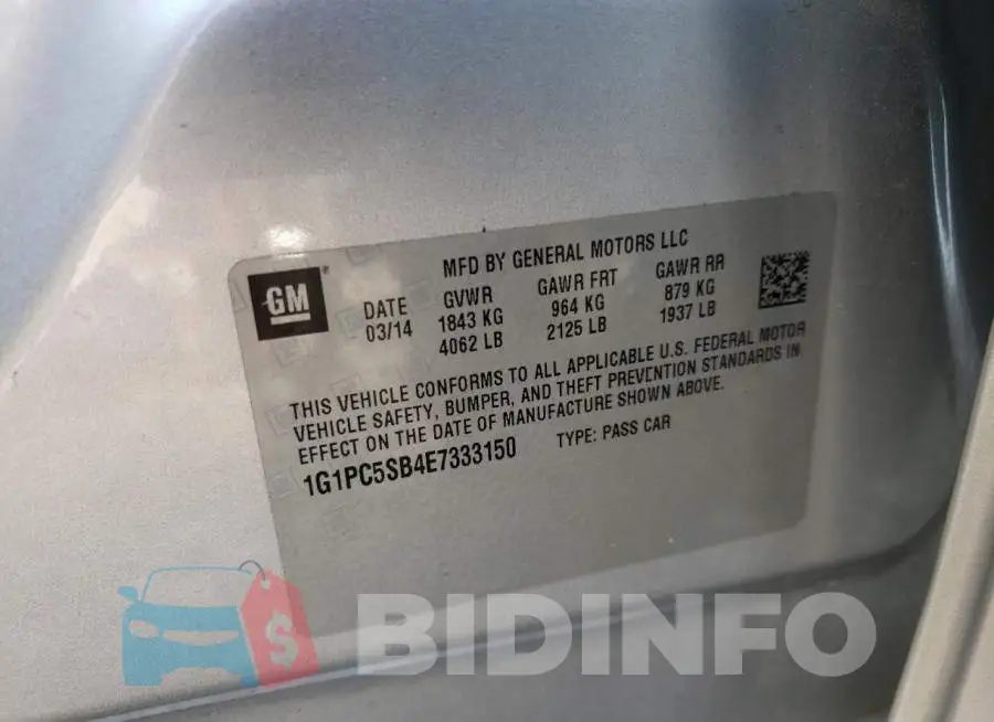 1G1PC5SB4E7333150 Photo# 12