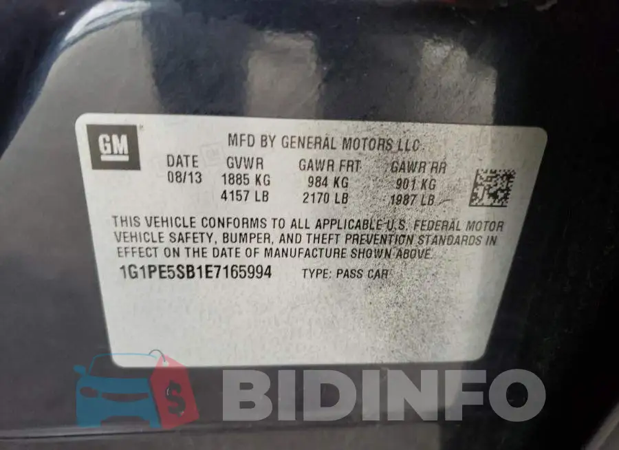 1G1PE5SB1E7165994 Photo# 12