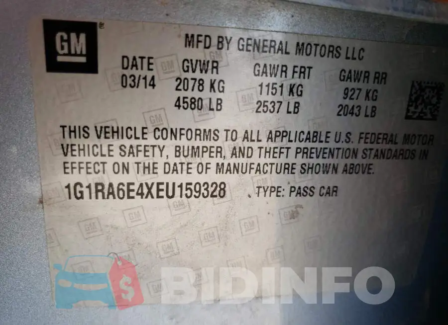 1G1RA6E4XEU159328 Photo# 12