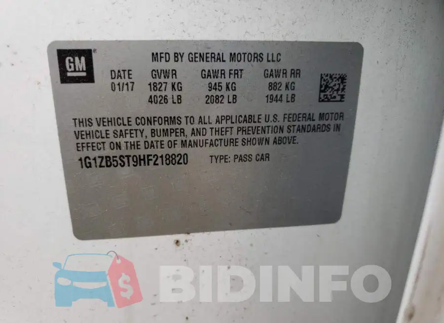 1G1ZB5ST9HF218820 Photo# 13