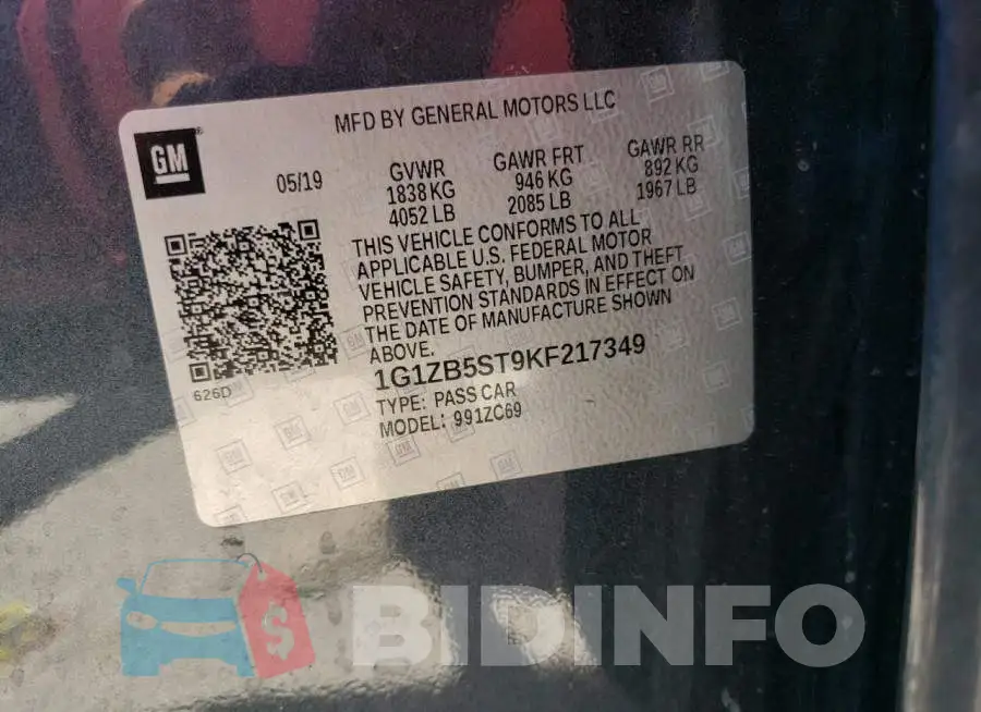 1G1ZB5ST9KF217349 Photo# 13