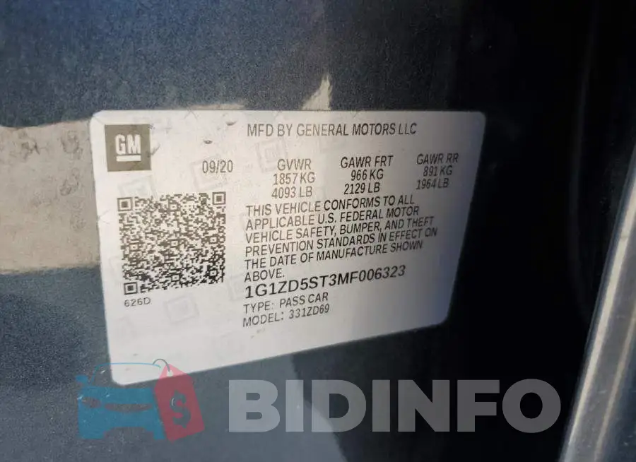 1G1ZD5ST3MF006323 Photo# 12