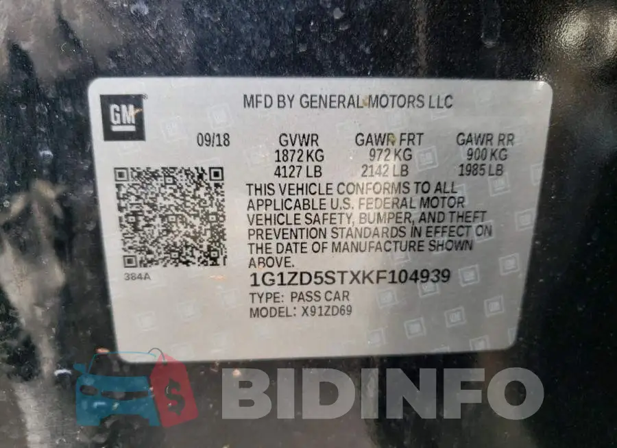 1G1ZD5STXKF104939 Photo# 12