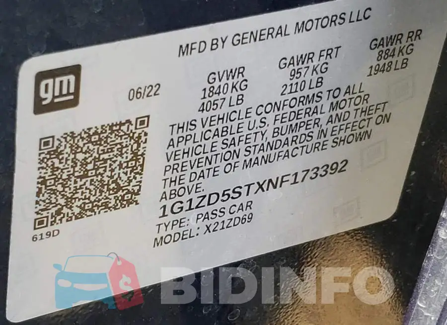 1G1ZD5STXNF173392 Photo# 13
