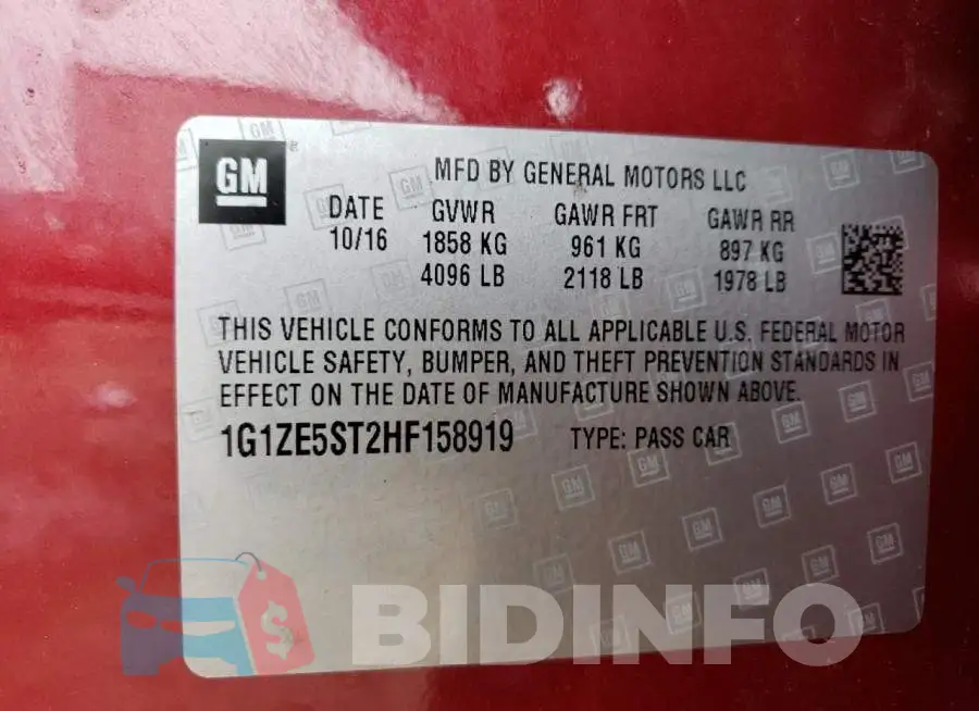 1G1ZE5ST2HF158919 Photo# 12