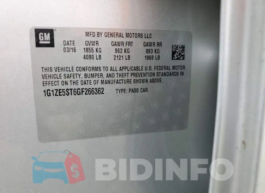 1G1ZE5ST6GF266362 Photo# 12