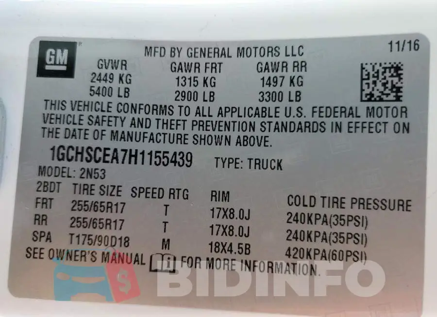 1GCHSCEA7H1155439 Photo# 12