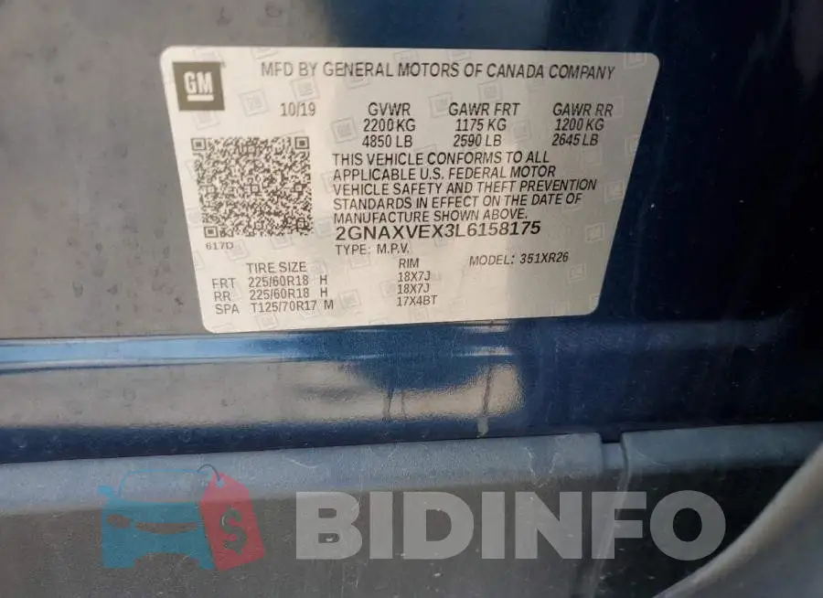 2GNAXVEX3L6158175 Photo# 13