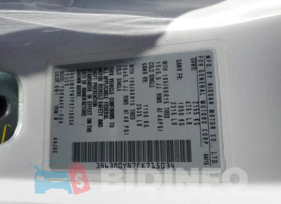 3N63M0YN7FK715034 Photo# 13