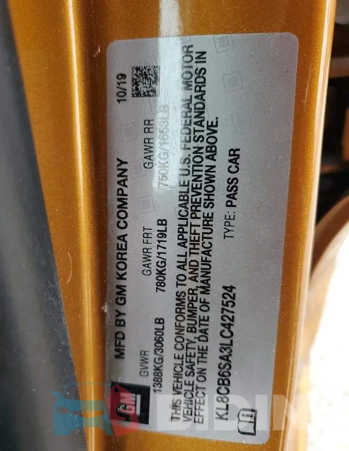 KL8CB6SA3LC427524 Photo# 12